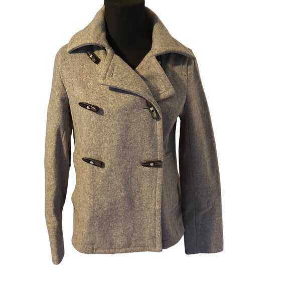 Old Navy gray toggle button wool blend coat size XS - Picture 1 of 6